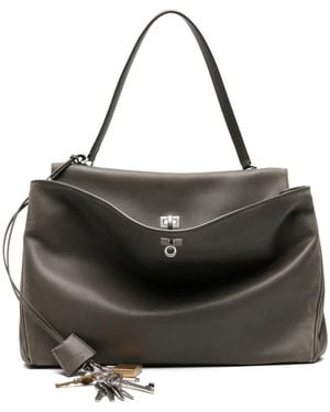 Balenciaga Rodeo Handbag Large With Charms Kaki - Black