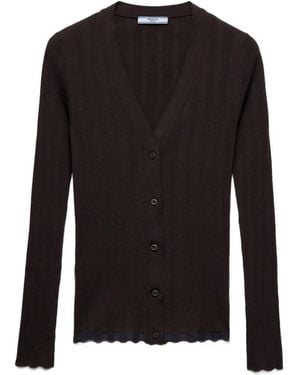 Prada Wool Cardigan - Black