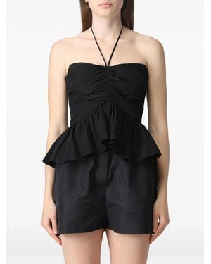 MSGM Flared Top - Black