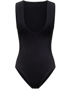 Loulou de Saison Gianna Scoop-Neck Swimsuit - Black