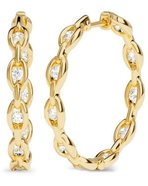 Apm Monaco Pavé Chain Hoop Earrings - Metallic