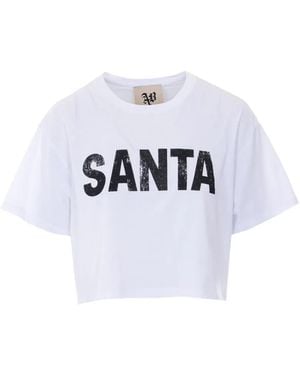 Aniye By Santa Cropped T-Shirt - White