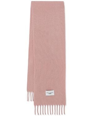 Marc O' Polo Fringed Wool Scarf - Rosa