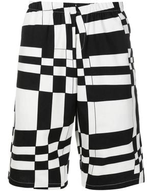 Amir Slama Graphic-Print Knee-Length Shorts - Black