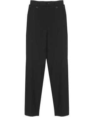 Y's Yohji Yamamoto Button-Fastening Slit-Pocket Trousers - Black