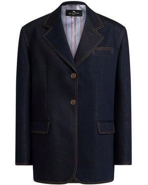 Etro Denim Blazer - Blue