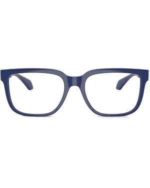 Versace Square-Frame Embellished-Temple Glasses - Blue