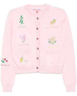 Mira Mikati Cárdigan Scattered bordado - Rosa