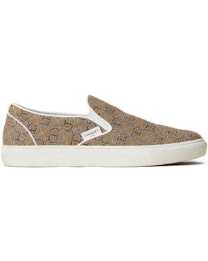 Twinset Zapatillas slip-on con monograma - Marrón