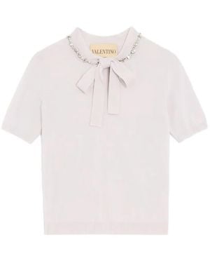 Valentino Garavani Embroidered Wool Jumper - White