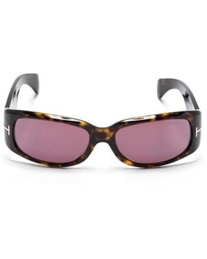 Tom Ford トータスシェル スクエアサングラス - パープル