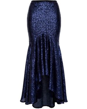 ROSERRY Tango Sequin-Embellished Skirt - Blue