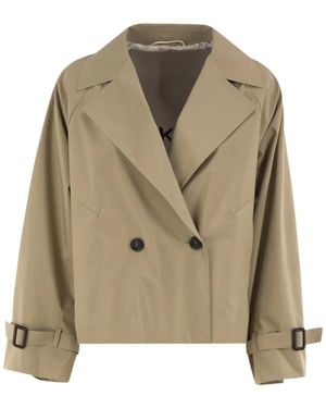 Weekend by Maxmara Double-Breasted Cropped Jacket - Natural