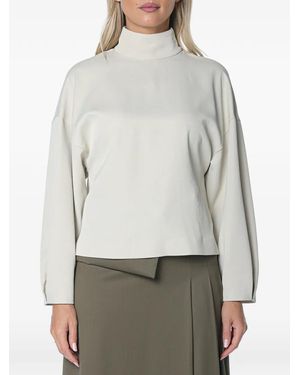 DRYKORN High-Neck Back-Slit Blouse - Grey