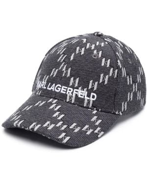 KARL LAGERFELD K/Monogram Jacquard Cap - Grey