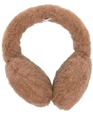 Max Mara Logo-Patch Earmuffs - White
