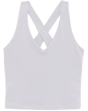 GIRLFRIEND COLLECTIVE Zoe Cross-Back Tank Top - White