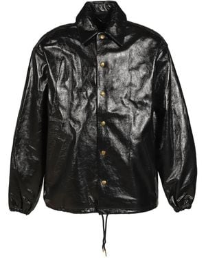 Willy Chavarria Chaqueta Deportiva De Piel - Negro
