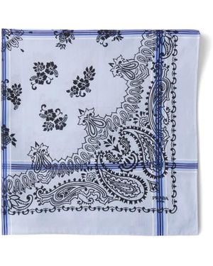 Prada Katoenen Sjaal Met Print - Blauw