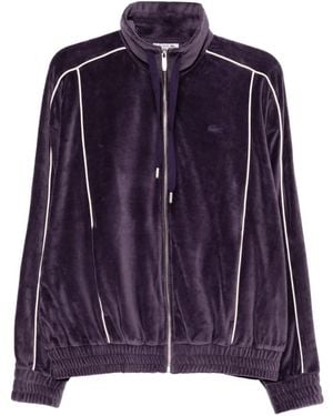Lacoste Zip-Up Velour Jacket - Purple