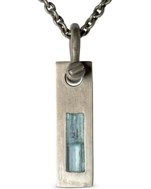 Parts Of 4 Aquamarine Plate Necklace - Blue