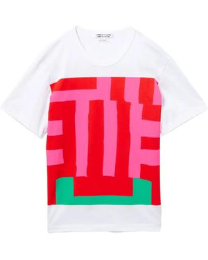Comme des Garçons Print-Detail T-Shirt - Red