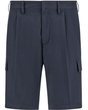 BOGGI Cotton Cargo Shorts - Blue