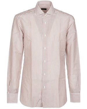 Barba Napoli Striped Cotton Shirt - Pink
