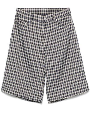 Arte' Plaid Shorts - Grey
