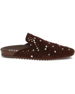 Pedro Garcia Braidy Perforted Sandals - Brown