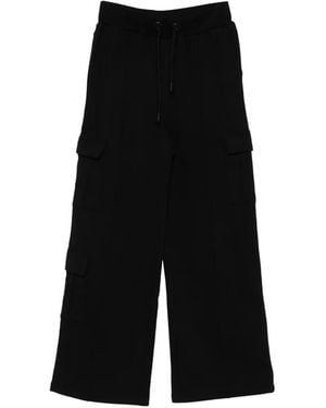 Patrizia Pepe Cargo Fleece Track Pants - Black