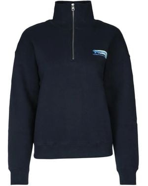 Maison Kitsuné Besticktes Sweatshirt - Blau