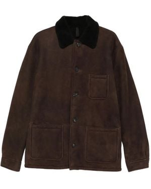 Tagliatore Jas Met Bontkraag - Bruin