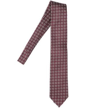 ZEGNA Corbata de seda con motivo - Morado
