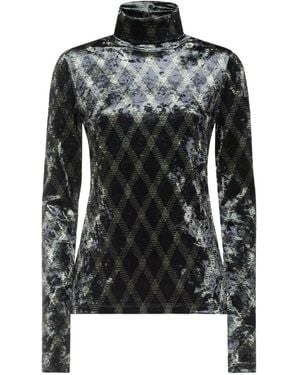 Pierre Louis Mascia Diamond-Pattern Velvet Top - Black