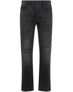 BOSS Distressing-Effect Jeans - Black