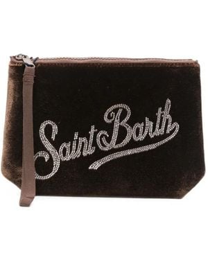 MC2 Saint Barth Aline Clutch Aus Samt - Schwarz