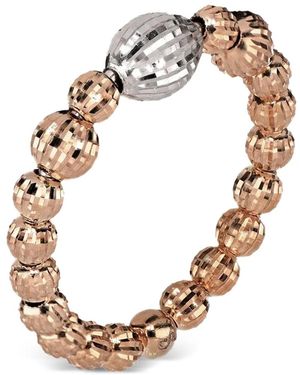Desmo Crystal Two-Element Beaded Ring - Metallic