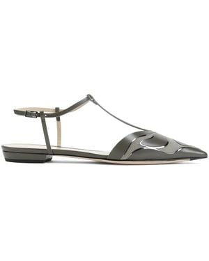 Giorgio Armani レザー フラットシューズ - ホワイト