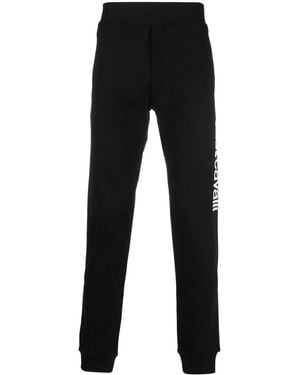Just Cavalli Logo-Print Cotton Track Trousers - Black