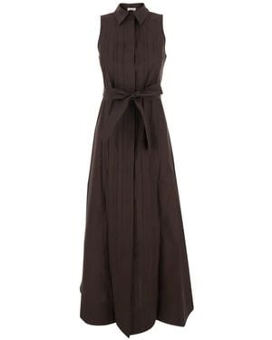 P.A.R.O.S.H. Sleeveless Belted Dress - White