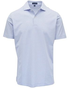 Peter Millar ストライプ ポロシャツ - ブルー