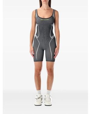Off-White c/o Virgil Abloh Race Logo Arrow Seamless playsuit - Blau
