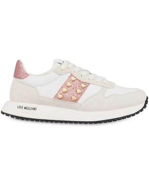 Love Moschino Stud-Embellished Sneakers - White