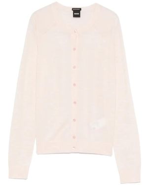 BOSS Fonami Button-Front Cardigan - White