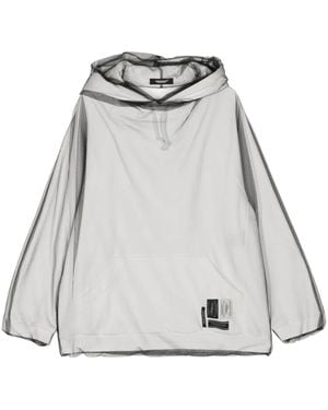 Undercover Hoodie Mit Mesh-Overlay - Grau