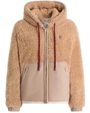 Bally Fleece Hooded Jacket - Natural