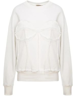 Murmur Corset Sweatshirt - White