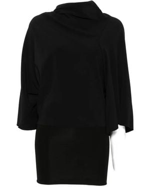 Rick Owens Draped Asymmetric Top - Black