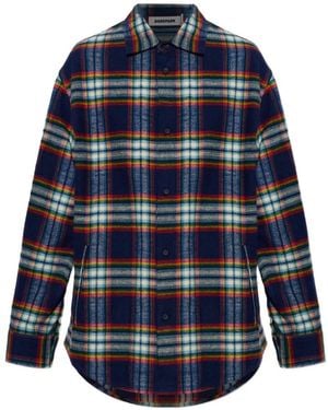 DARKPARK Check-Pattern Cotton Shirt - Blue